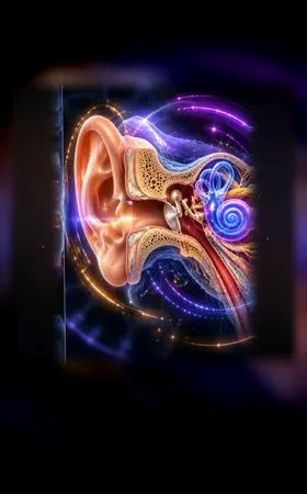 Animated Ear & Hearing hologram poster