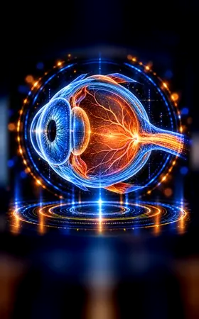 Animated Eye & Retina hologram poster