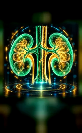 Animated Kidney & Renal hologram poster