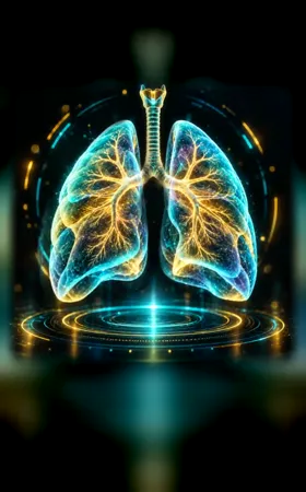 Animated Lung & Thoracic hologram poster